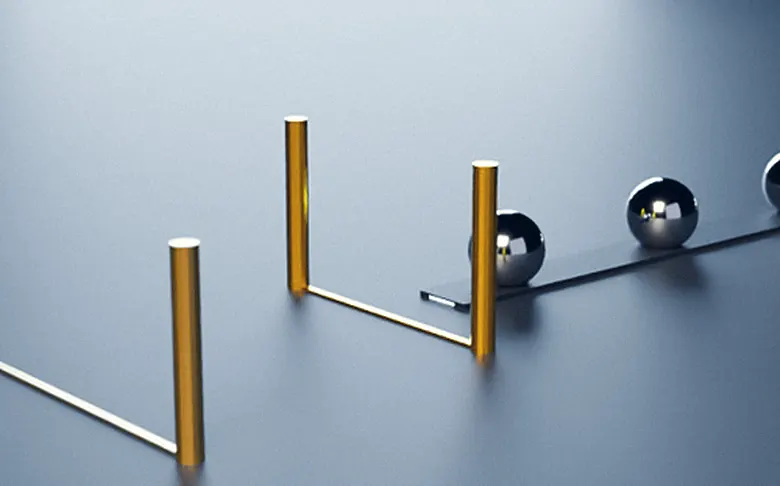 Brass gates along a track